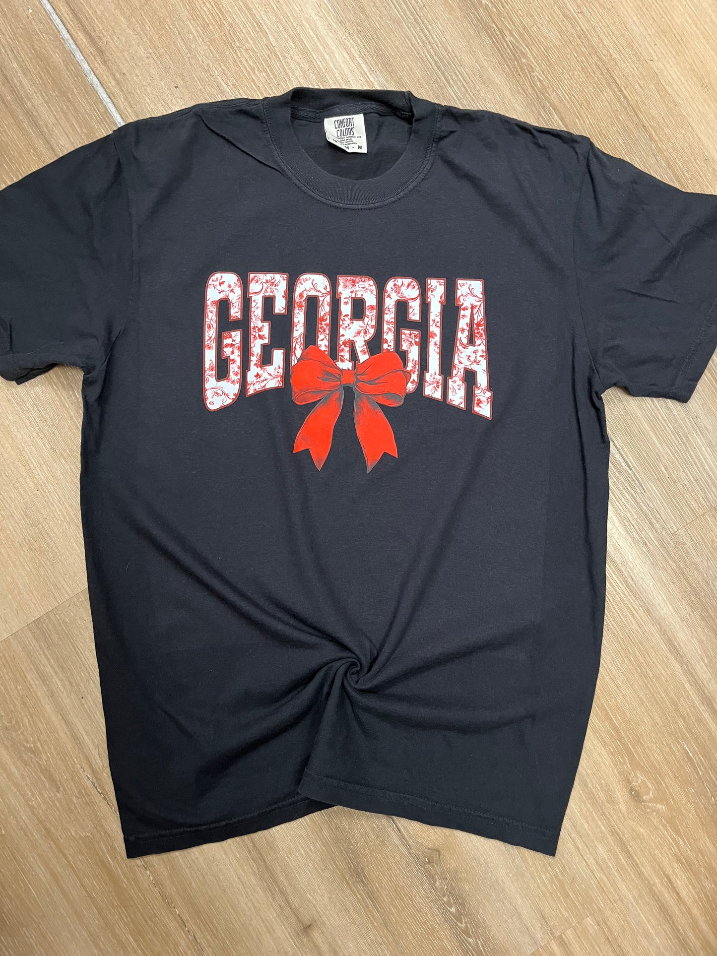 Georgia Red Tolie with Bow Tee