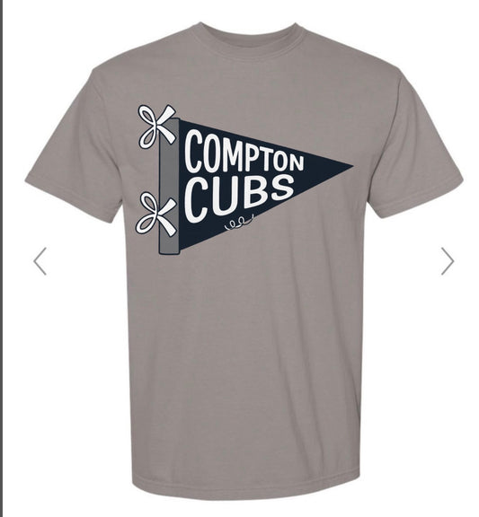 COMPTON CUBS PENNANT FLAG GREY COMFORT COLOR