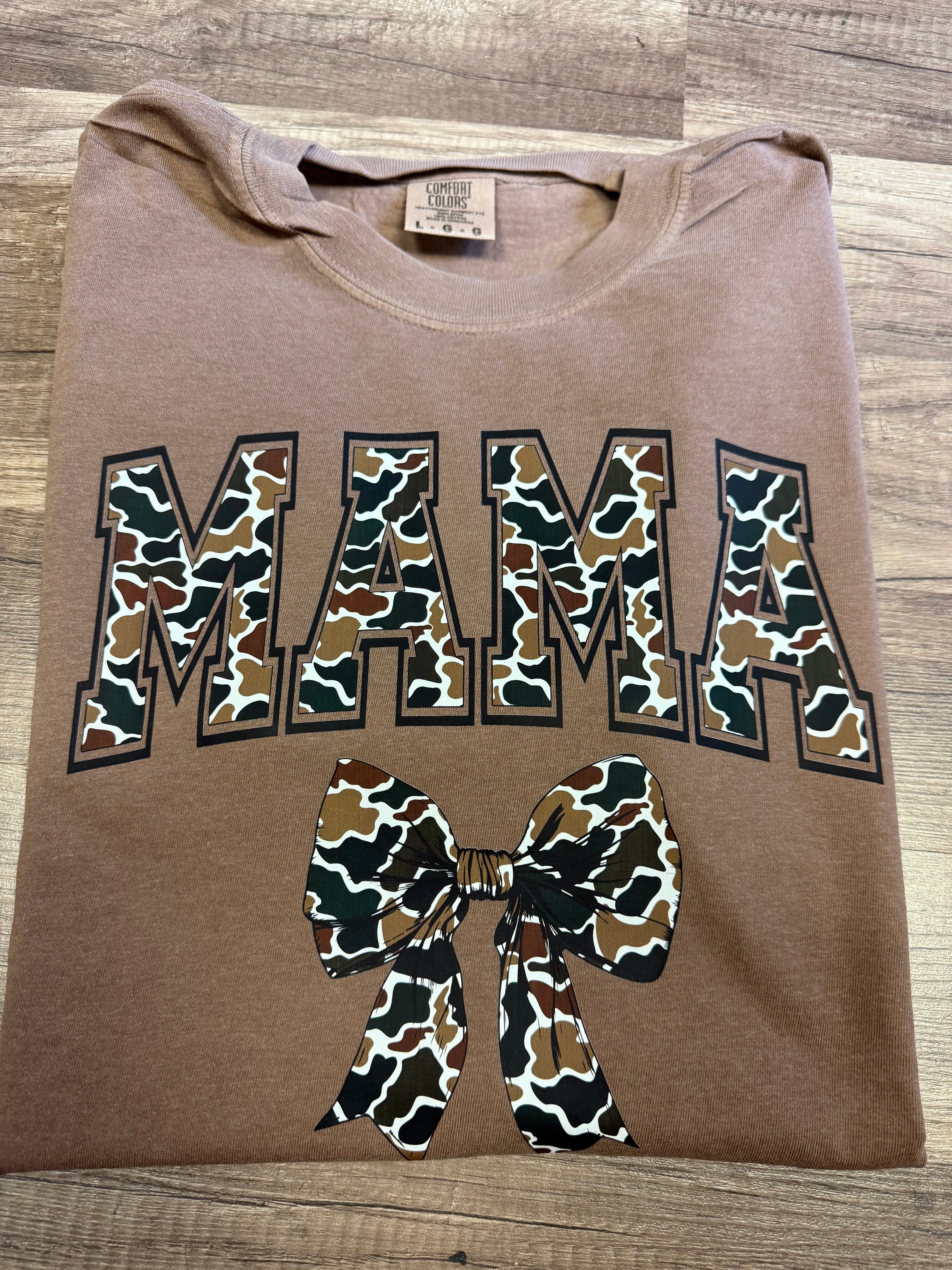 Mama Camo Bow Cc Tee
