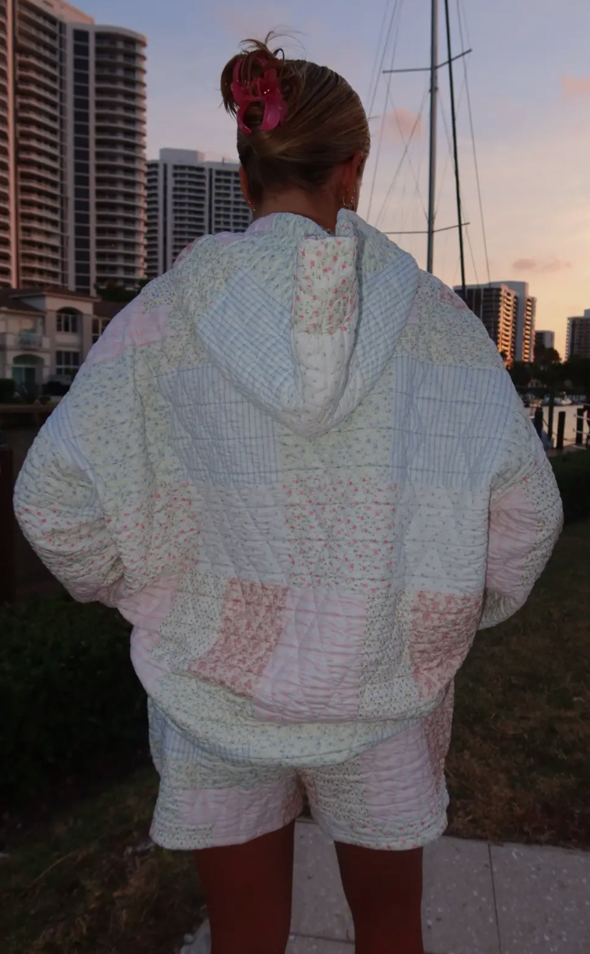 Quilted Pastel Hoodie