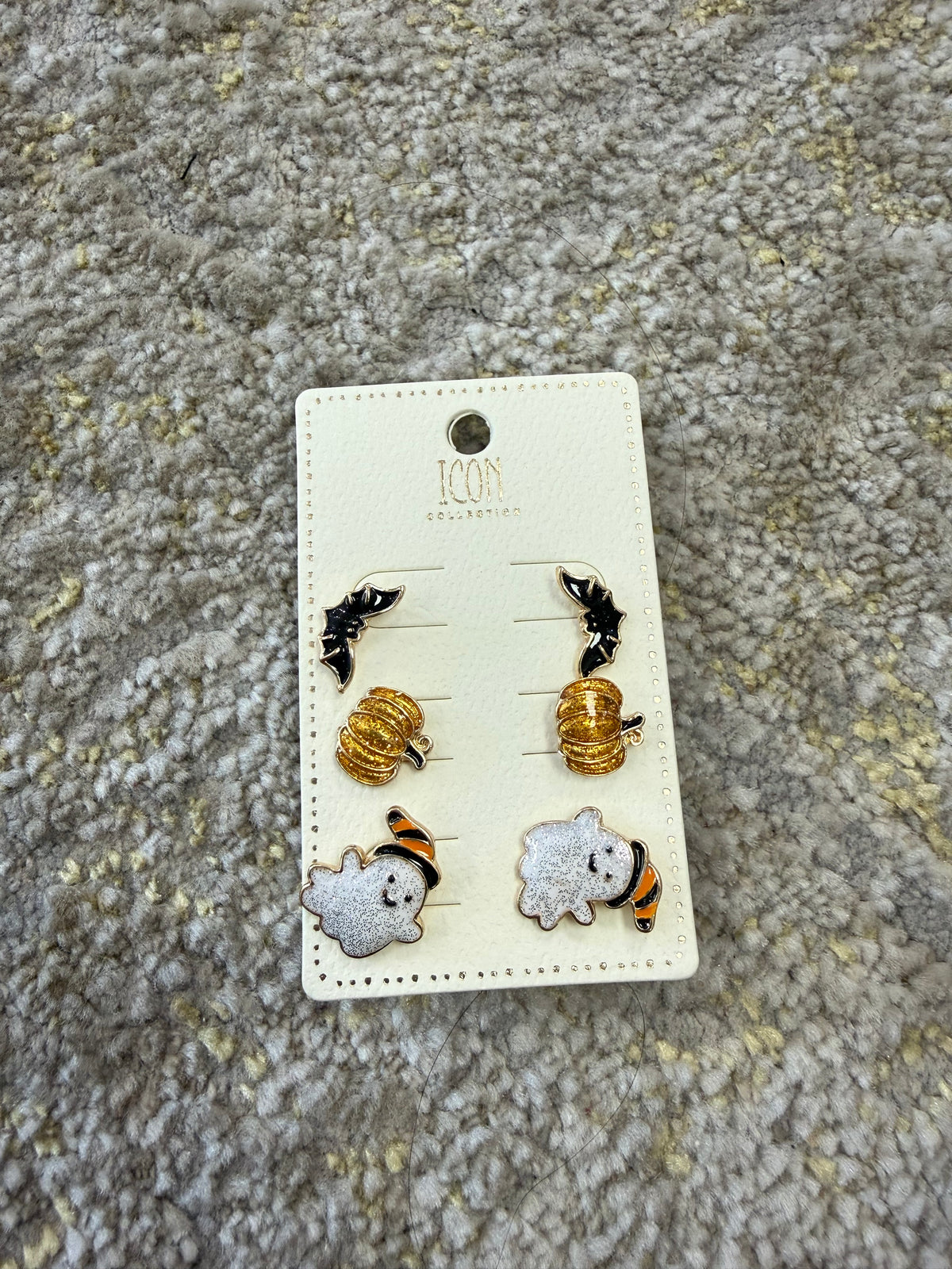 Fall/ Halloween 3 pc earring studs