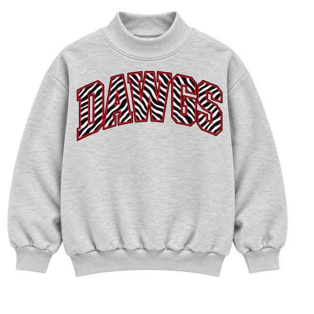 DAWGS Zebra Print Mockneck Flash Sale