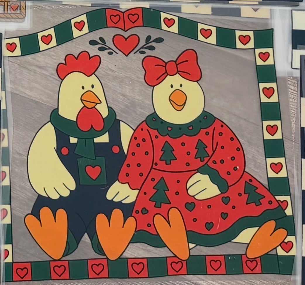 TSHIRT BAR- Thrifty Vintage Christmas Chickens