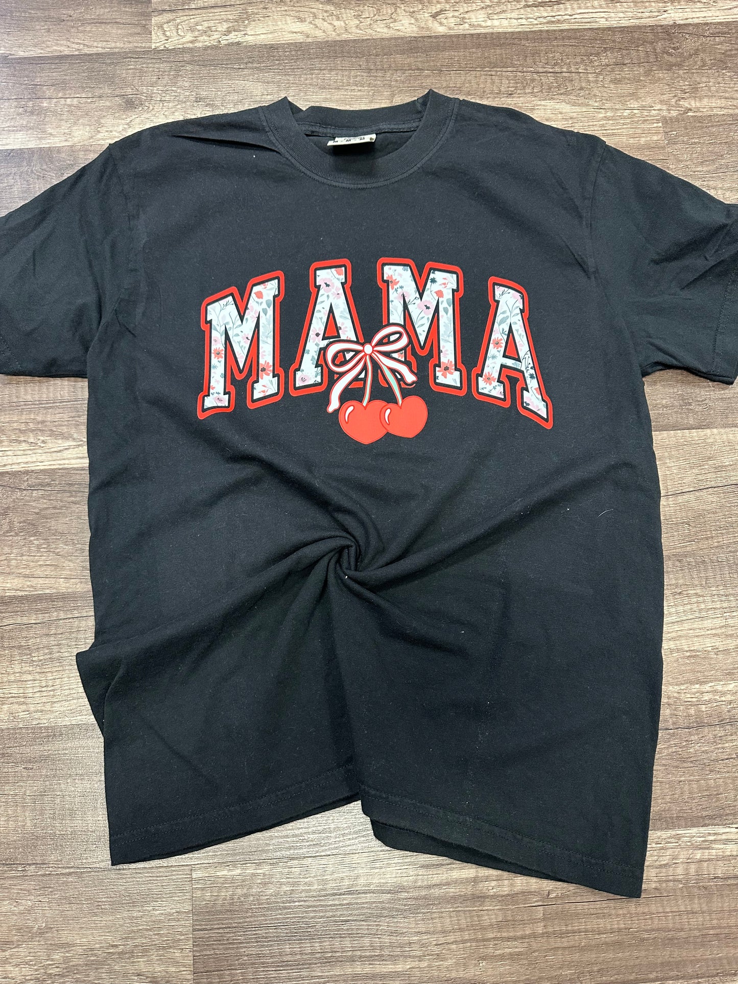 Mama Varsity Cherry Tee