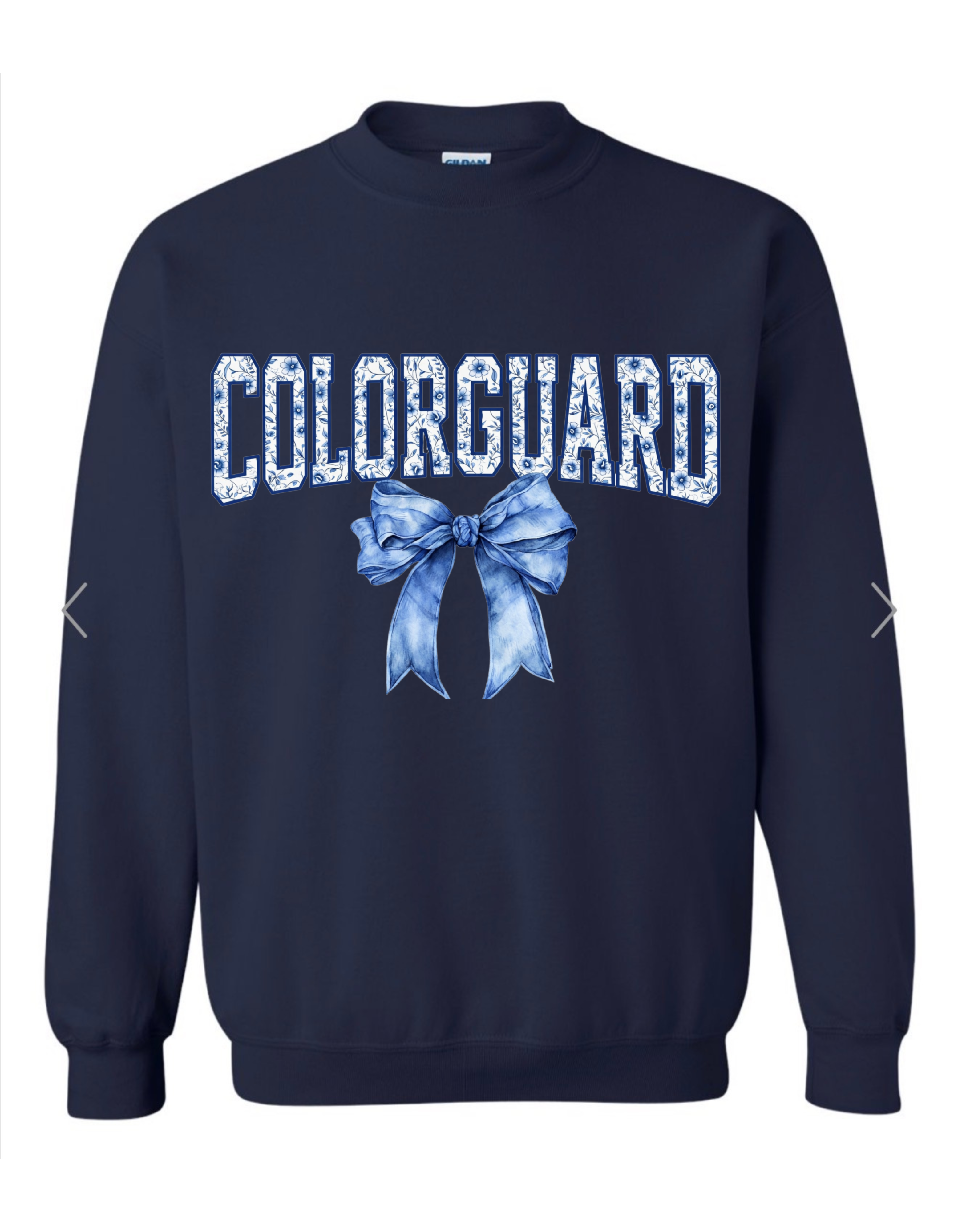 Colorguard Floral Tolie on Navy
