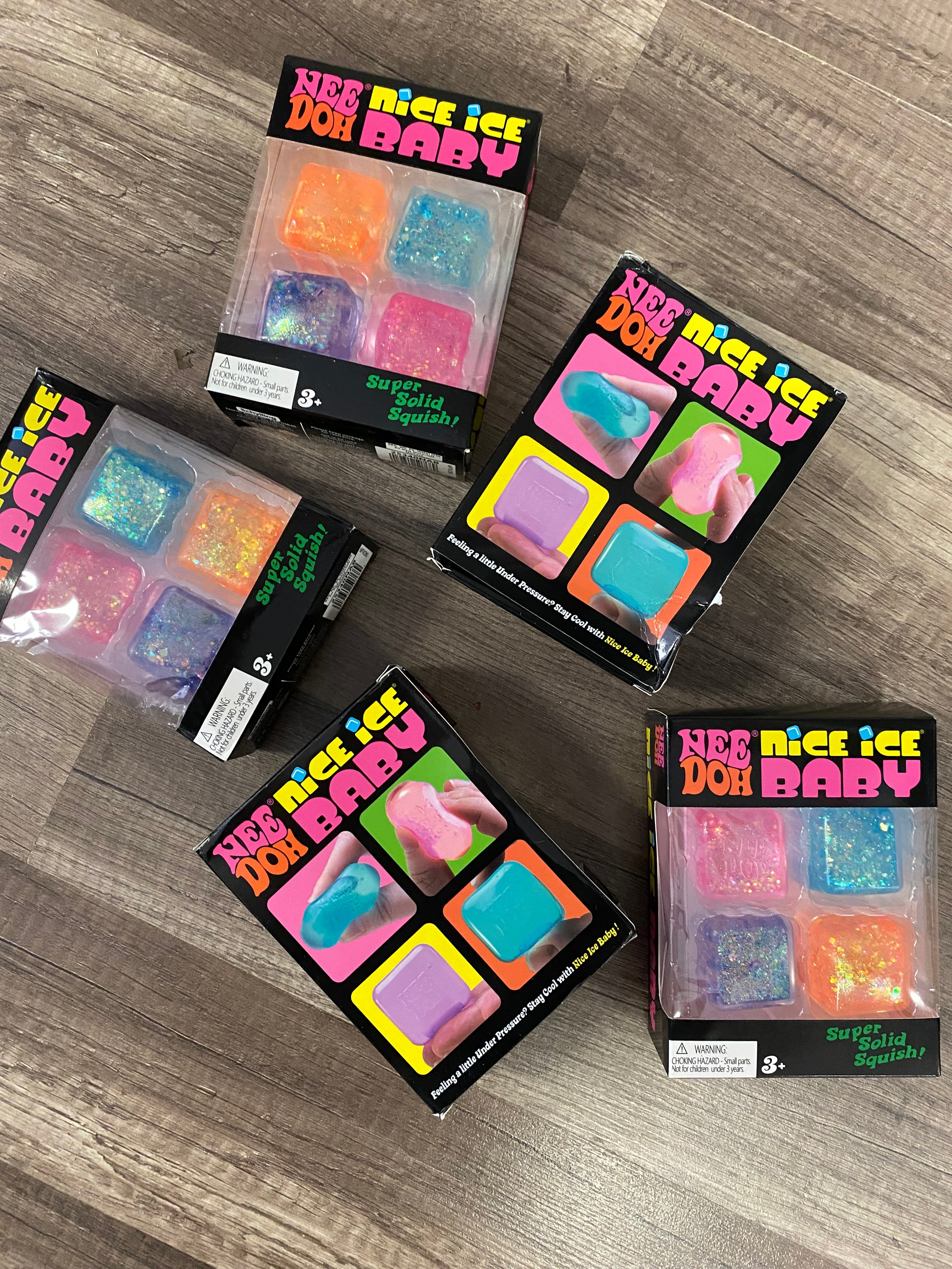 4 pack mini nice ice baby cubes glitter