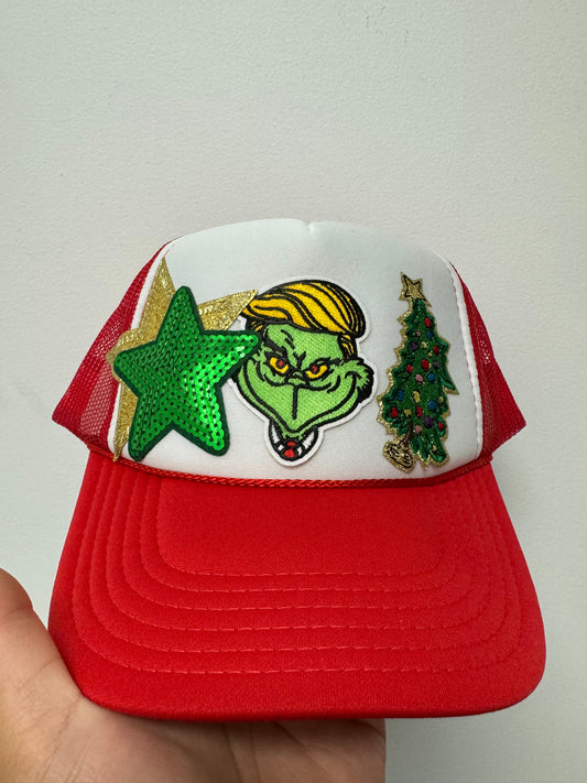 Grinch Trump Trucker Hat