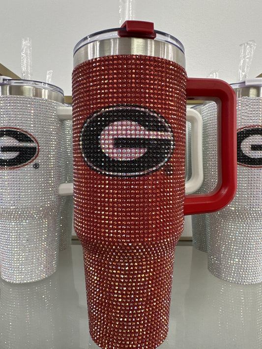 DOORBUSTER Georgia Bulldogs Red The Memory Company 46oz Bling Colossal Tumbler