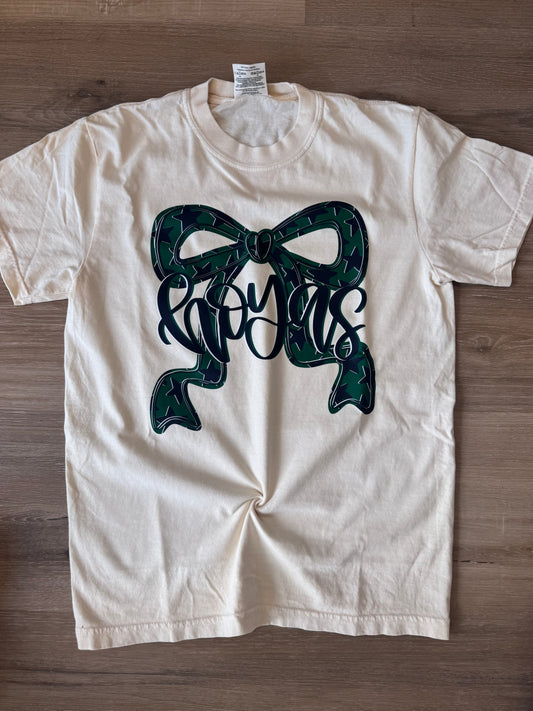 Harrison Hoyas Green Bow with Stars tee