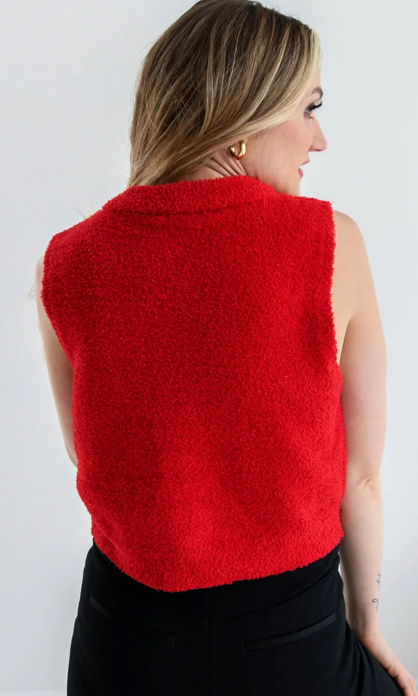 GEORGIA SWEATER TANK CROPPED SWEATER TANK