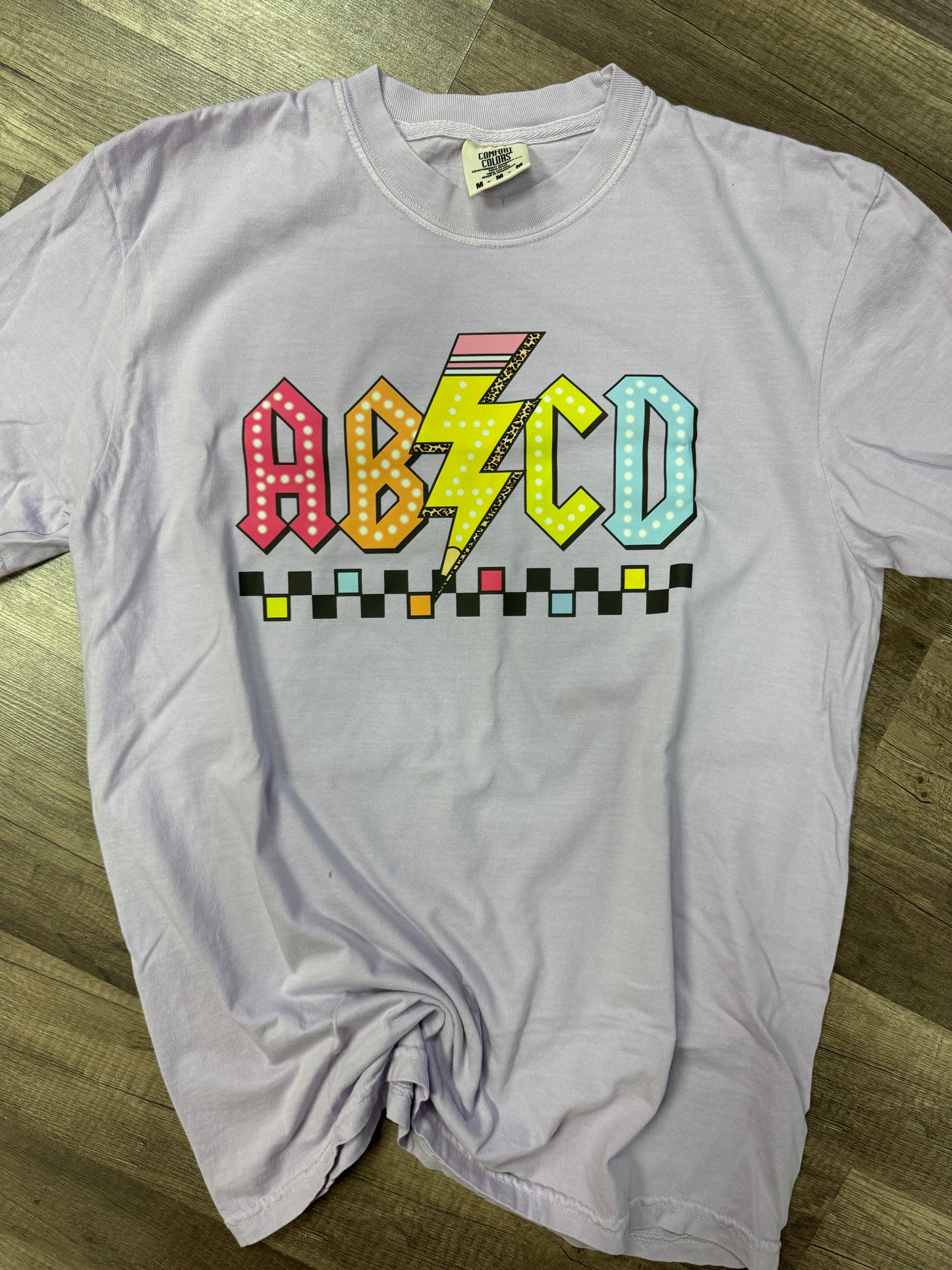 ABCD teacher colorful Tee