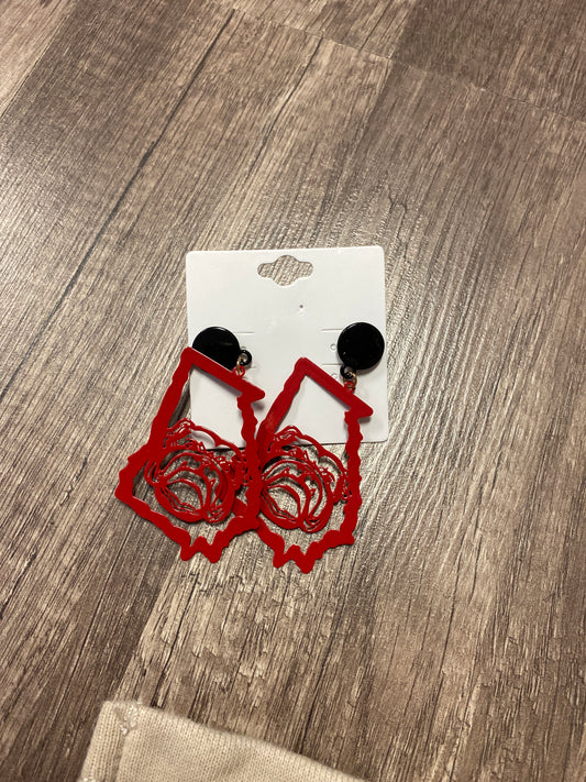 Red Georgia Bulldogs State Dangles