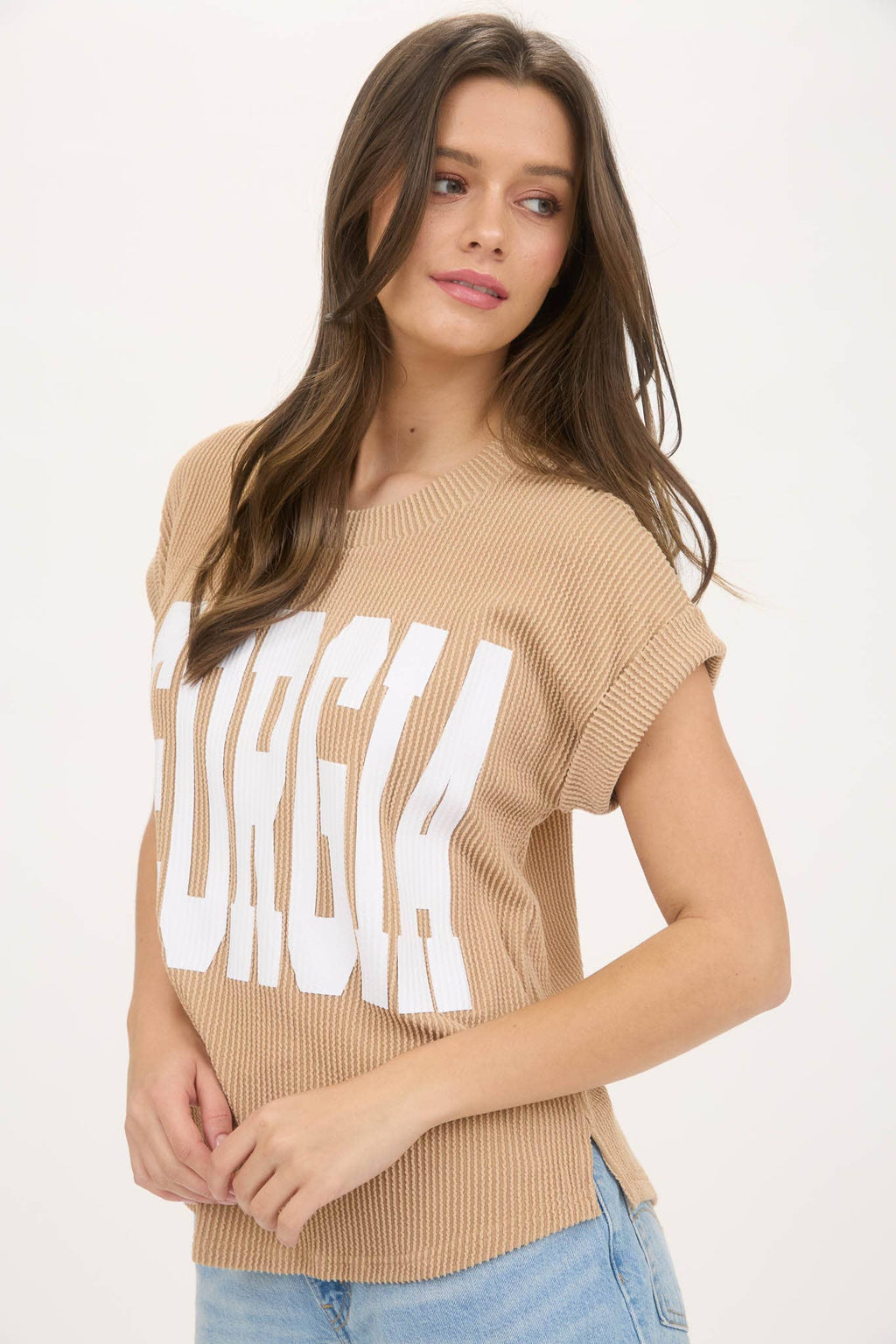 GEORGIA SHORT SLEEVE SWEATER KNIT TEE