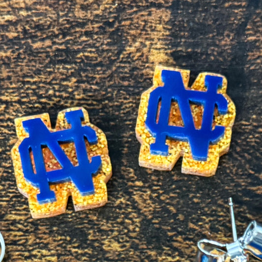 North Cobb Logo Glitter Studs
