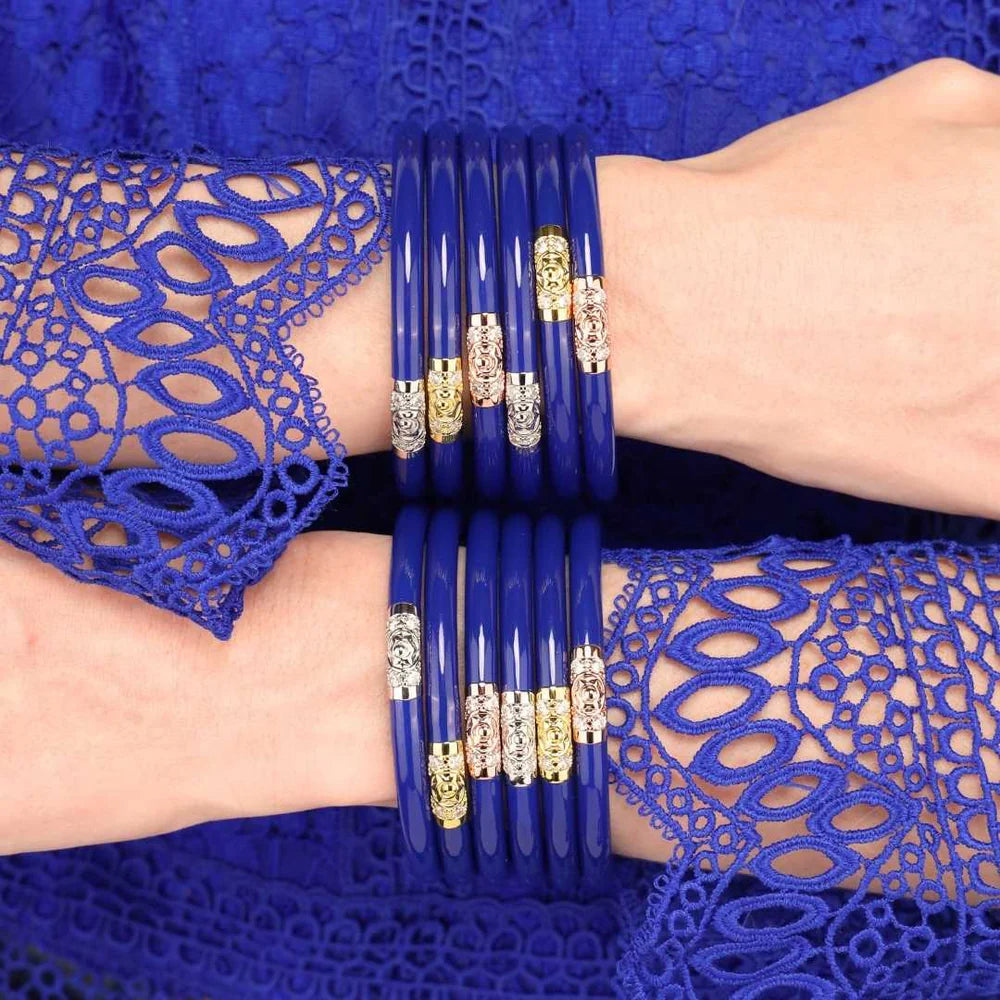 MEDIUM THREE KINGS ALL WEATHER BANGLES® (AWB®) - LAPIS - BUDHA GIRL