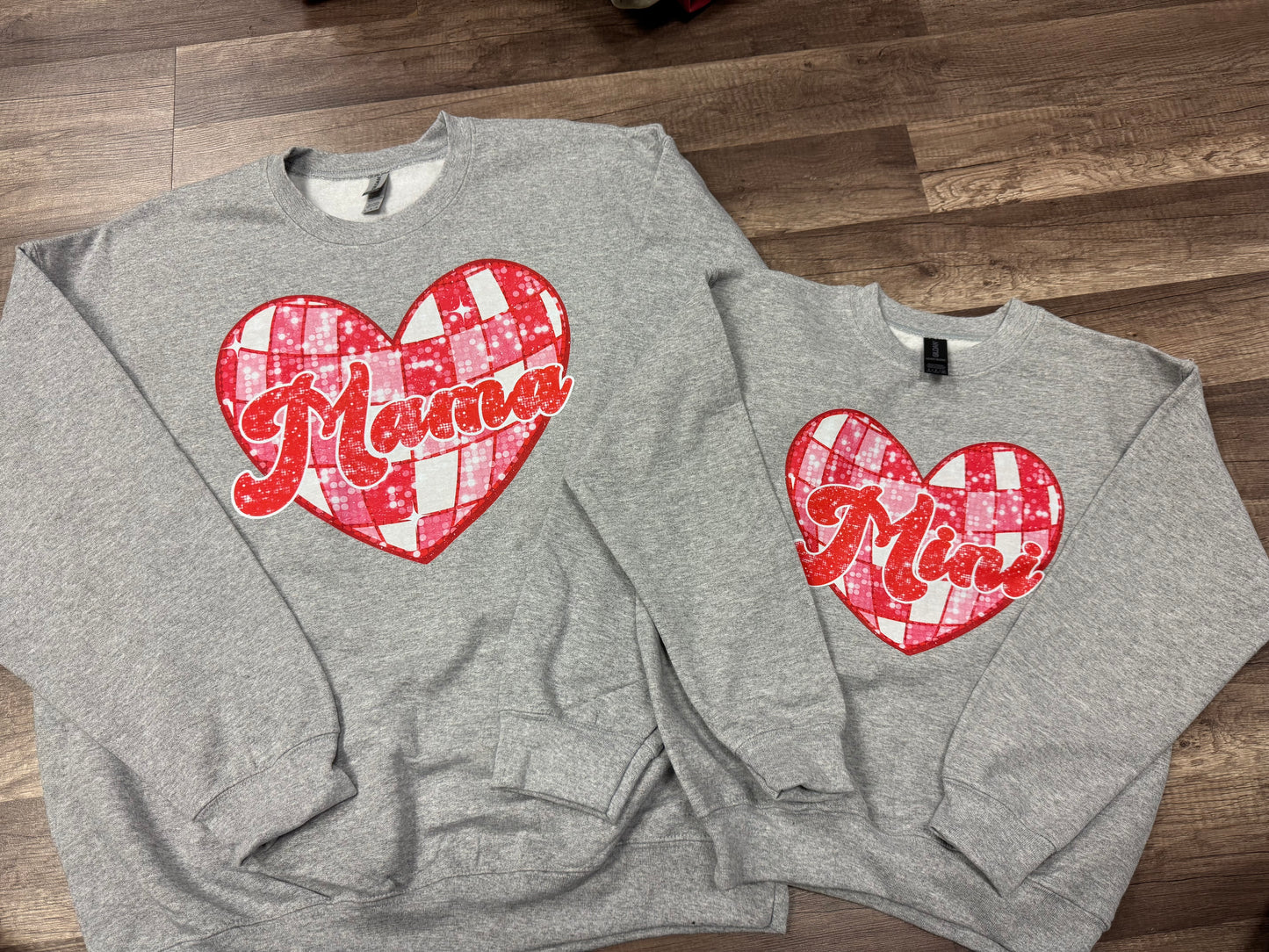 Mini heart disco ball sweatshirt