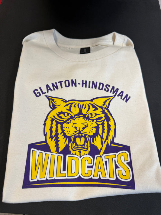 Glanton Hindsman Wildcats Block Mascot Tee