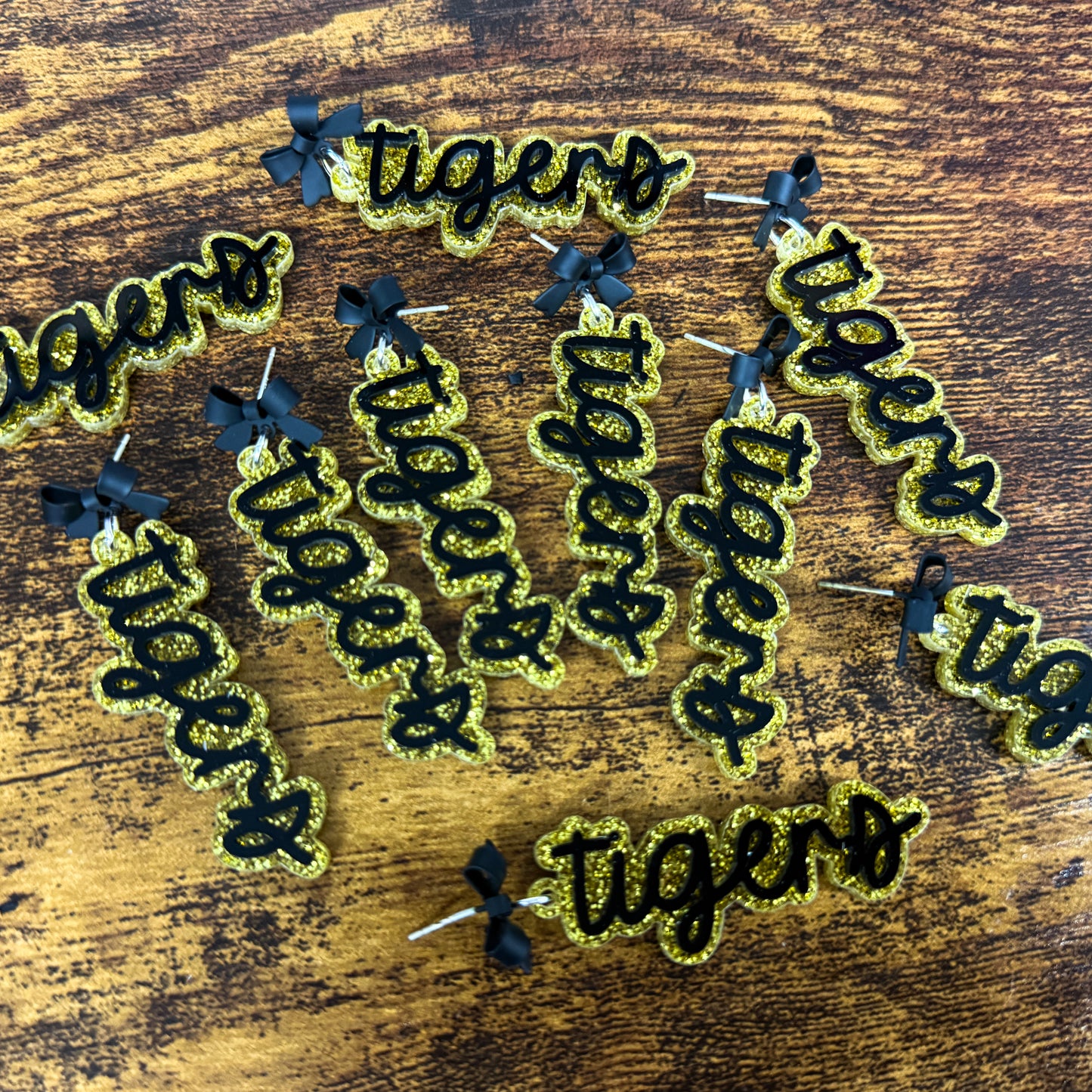 Temple Tigers Bow Earrings