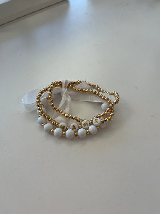 Mama Gold Bracelet Stack