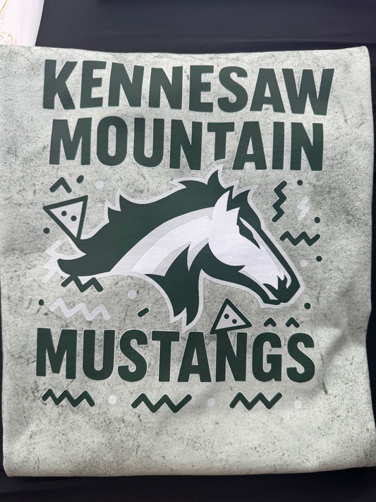 Kennesaw Mountain 90s Theme Green COLORBLAST CC TEE
