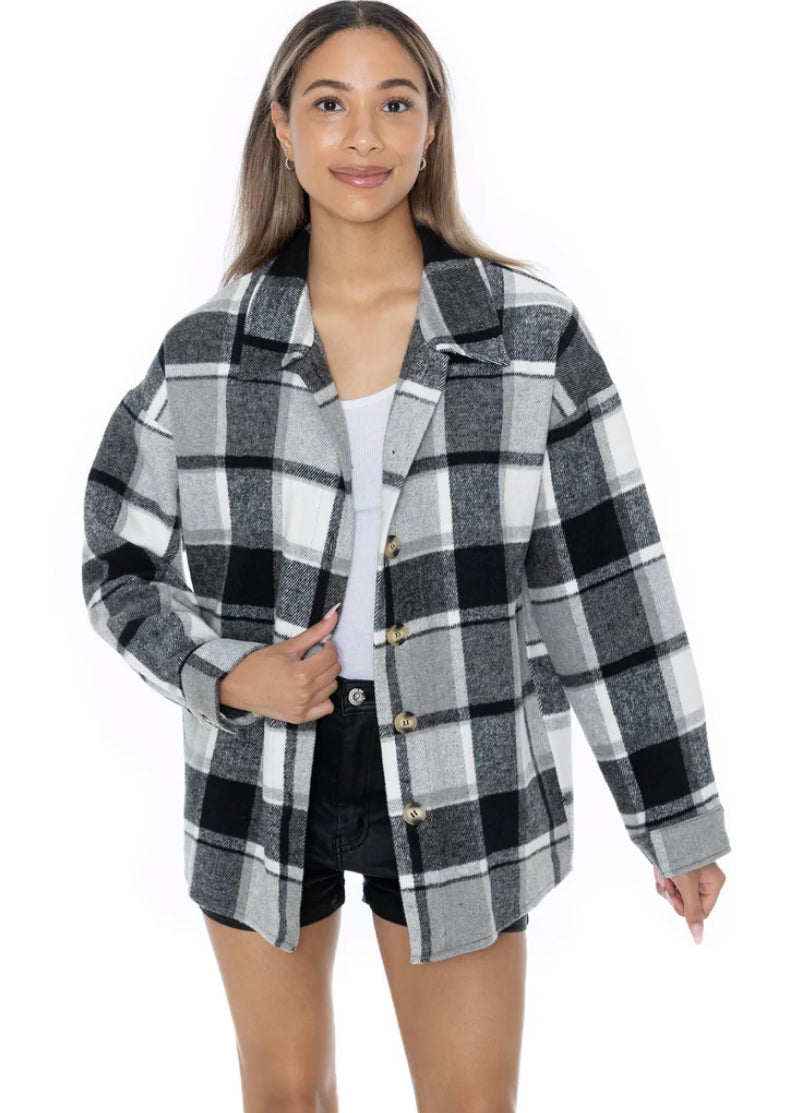 GEORGIA BULLDOGS MAD FOR PLAID LONG SLEEVE BRUSHED PLAID OVERSHIRT