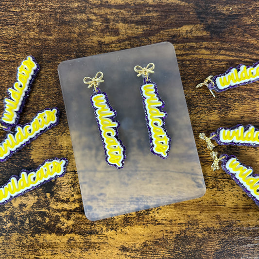 Villa Rica Wildcat Bow Dangles