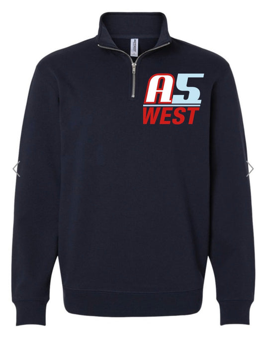 A5 west on navy quarter zip