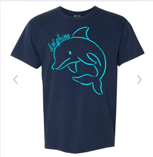 Dolphins Sketched Outline