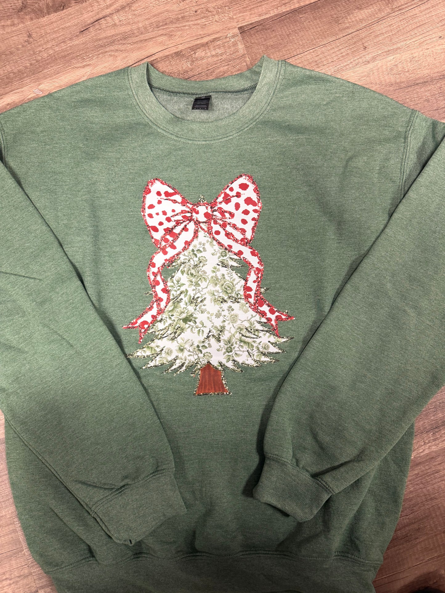 Tolie Tree with Red Bow Short Sleeve/ Long Sleeve/ Sweatshirt