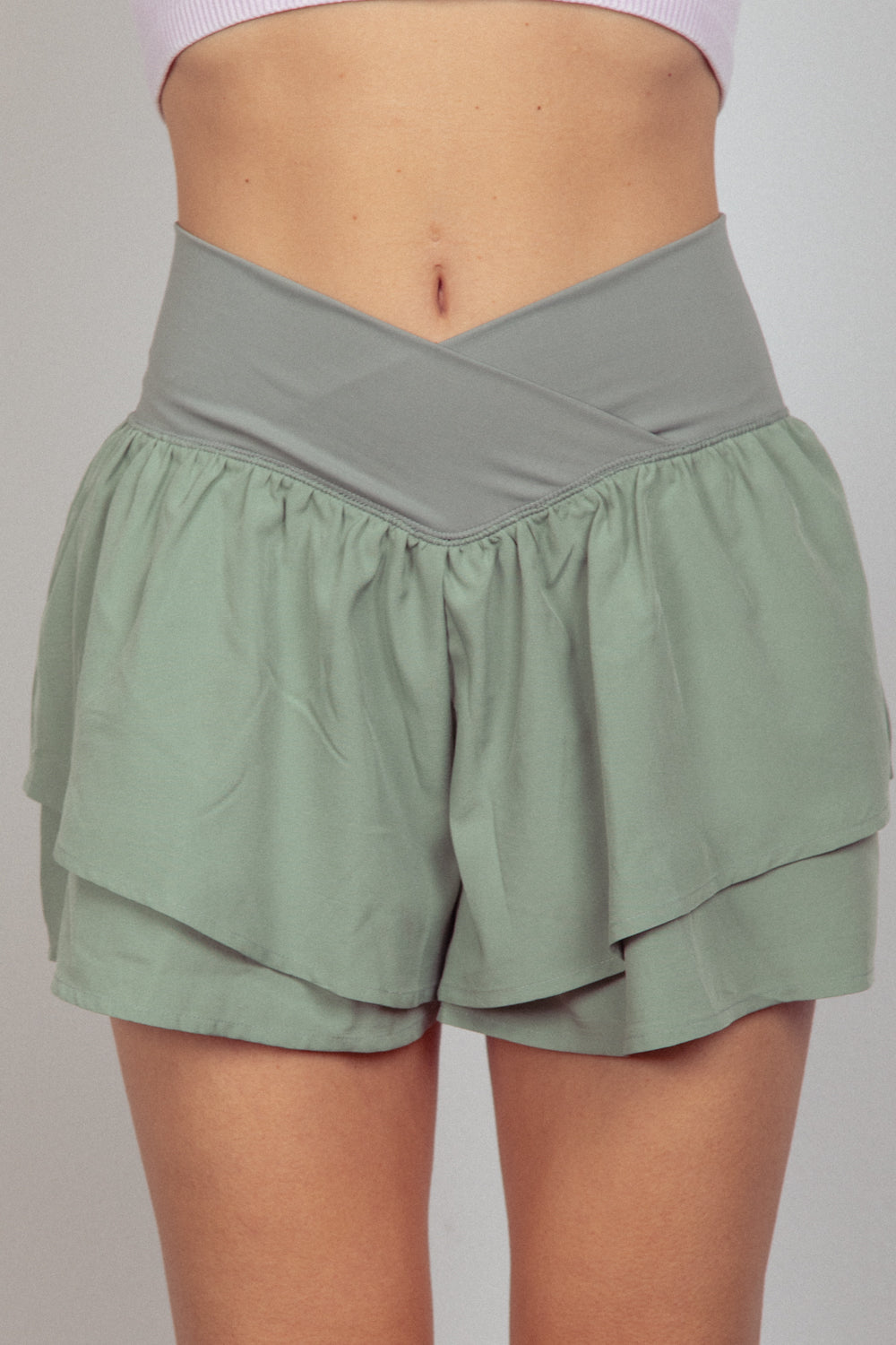 V-Shaped Waist Athletics Activewear Shorts