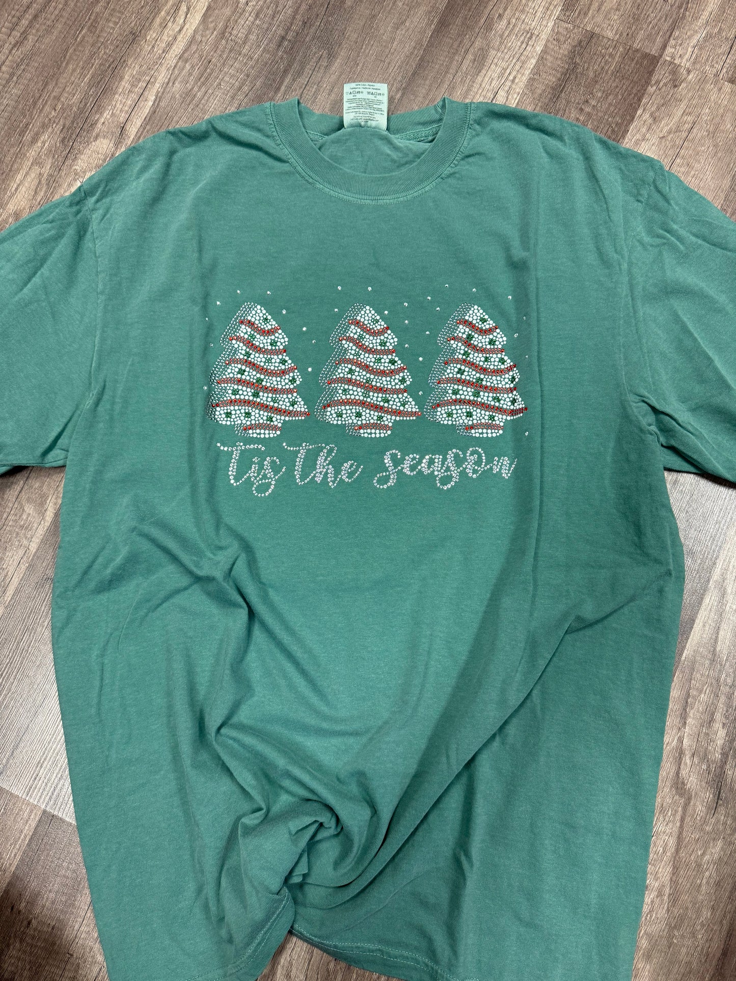 Tis the Season Tree Cakes Rhinestone Tee