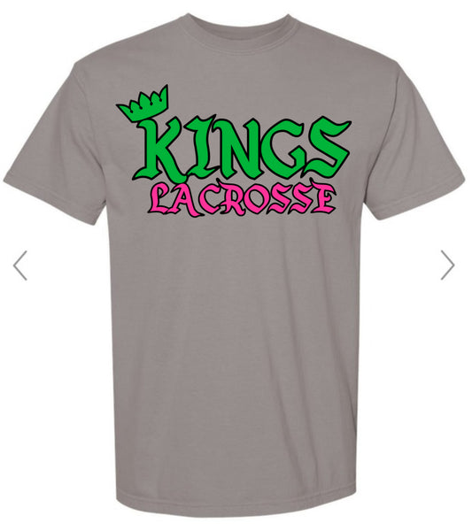 Kings Lacrosse Retro Grey Comfort Color Tee