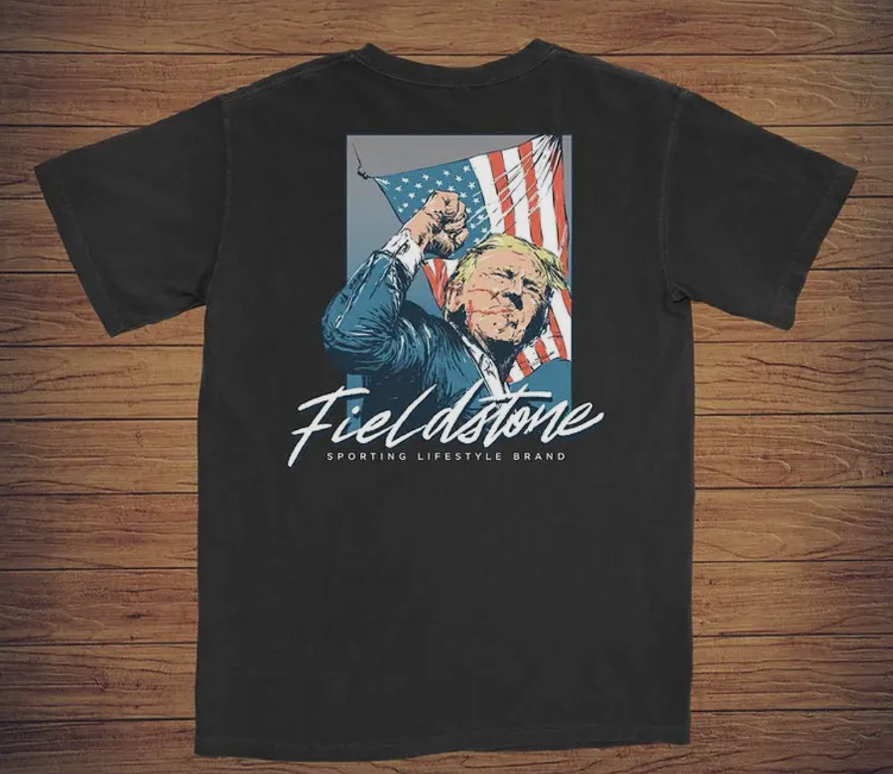 Trump Fight Black  - Fieldstone Tee