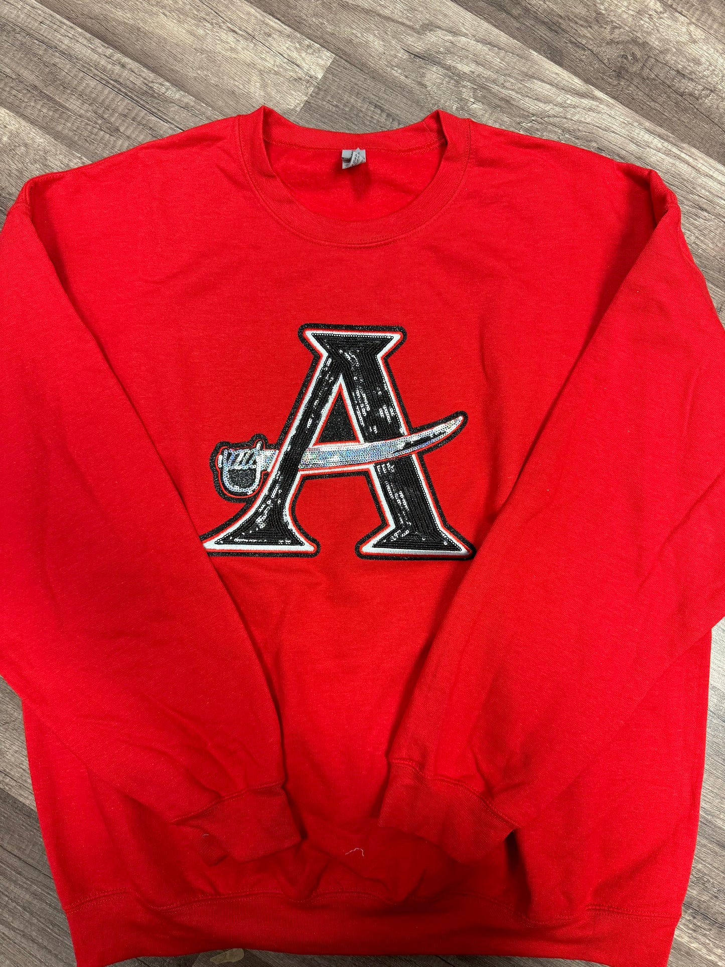 Allatoona Buccaneers sequin patch embroidered sweatshirt