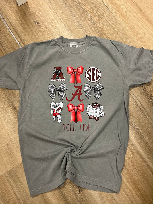 Alabama Bow Collage Tee