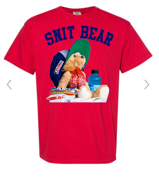 Snit Bear Mascot Red Tee