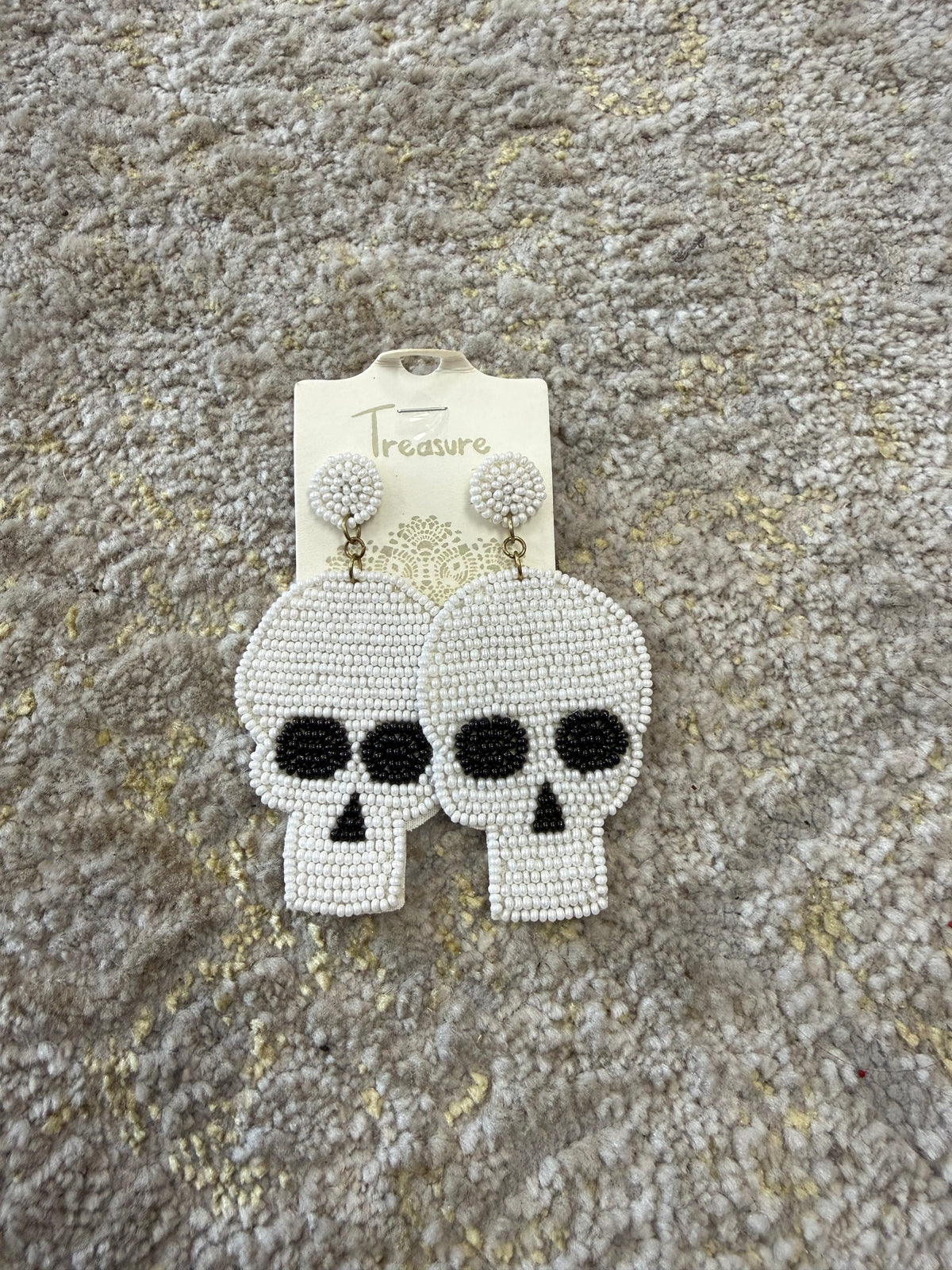 Halloween ghost beaded dangles