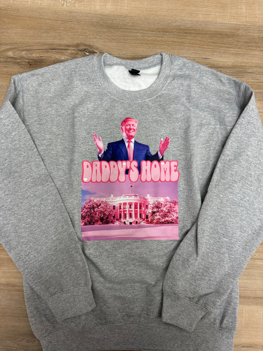 Daddy’s Home Trump Pink Bubble Letters Sweatshirt