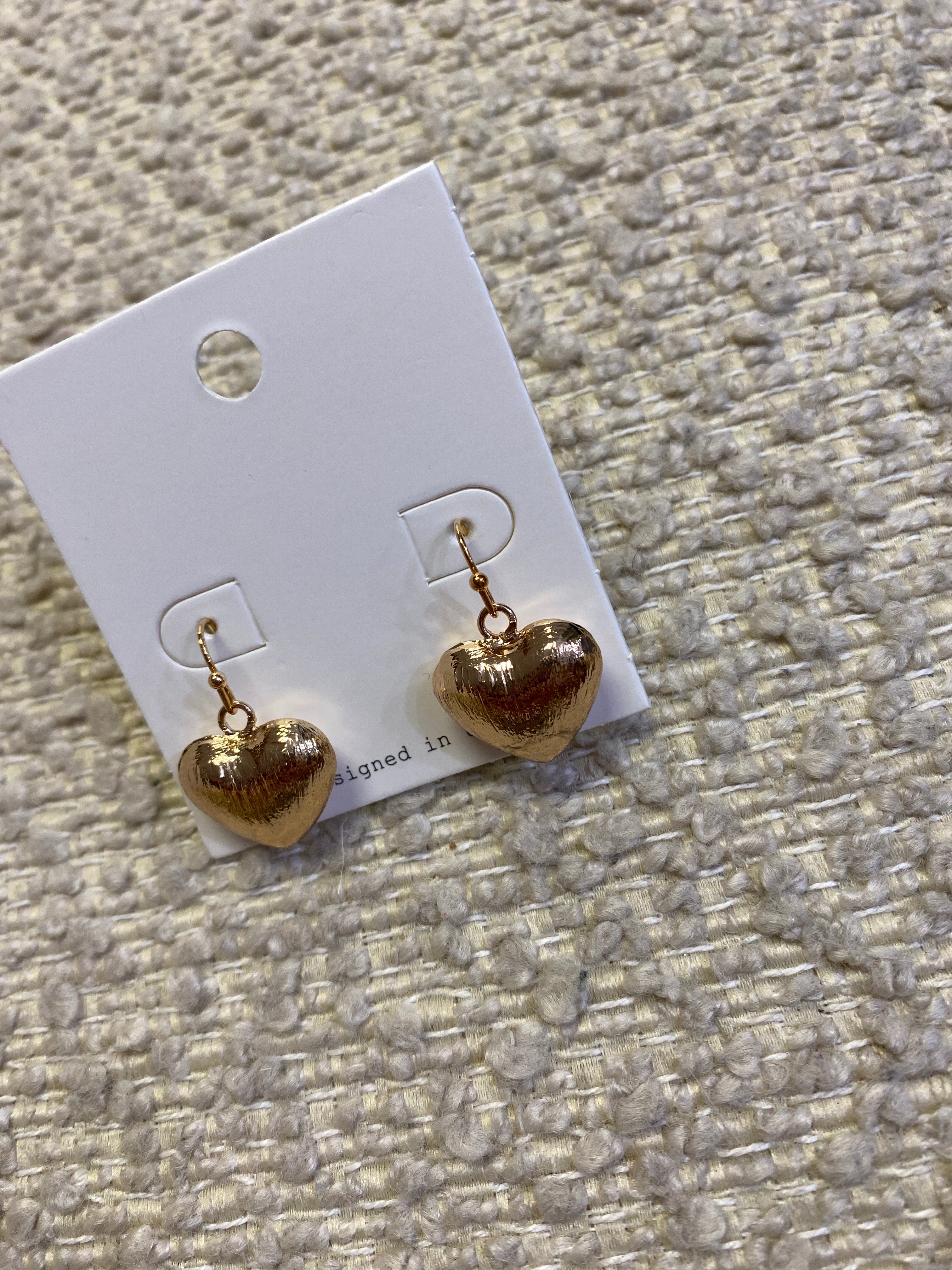 Gold Heart Dangles