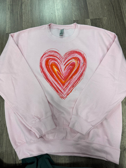 Heart Watercolor Tie Dye Sweatshirt