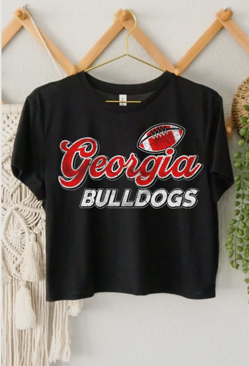 Georgia Bulldogs Graphic Crop Top