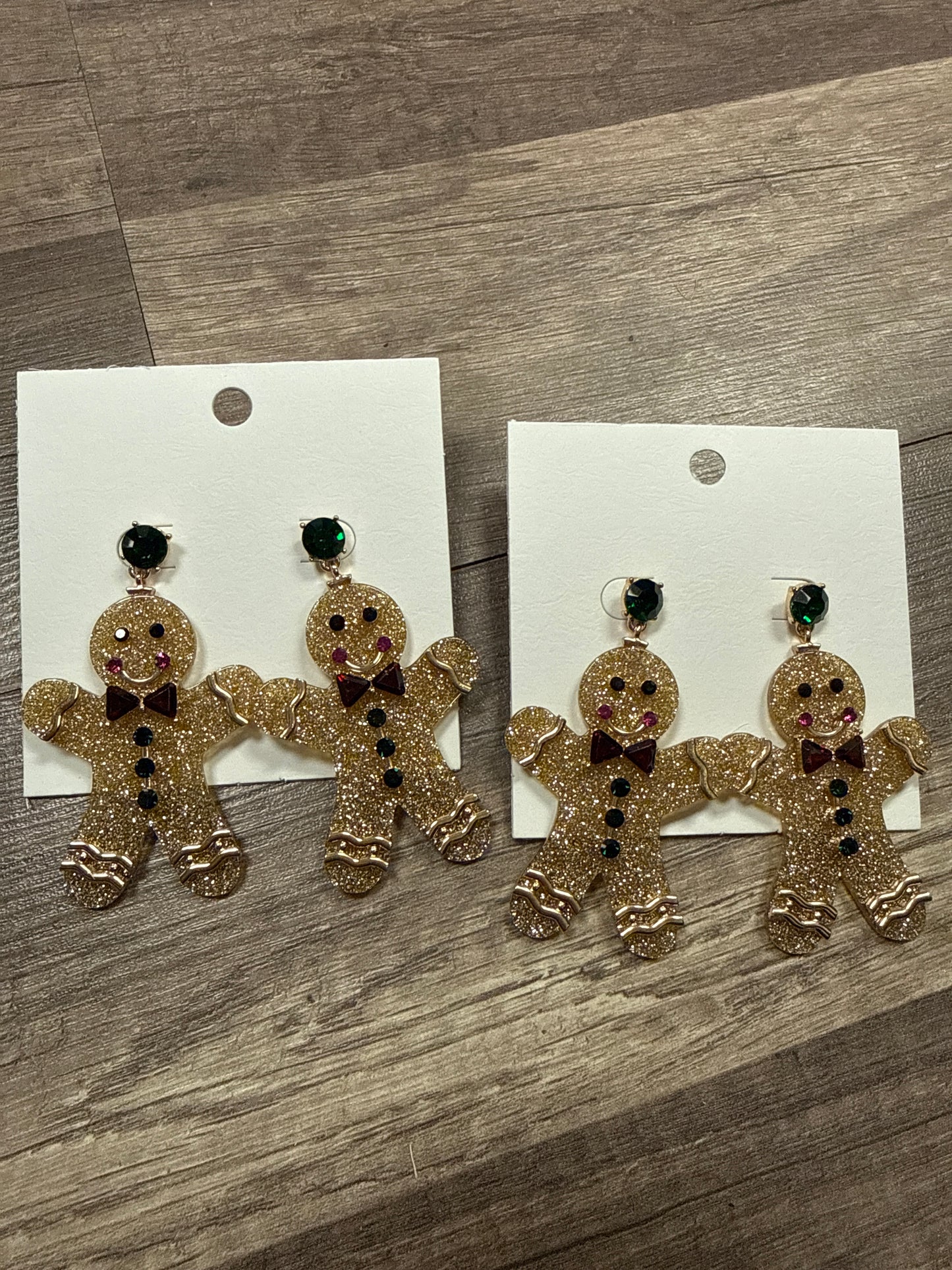 Acrylic Gingerbread Glitter Dangles