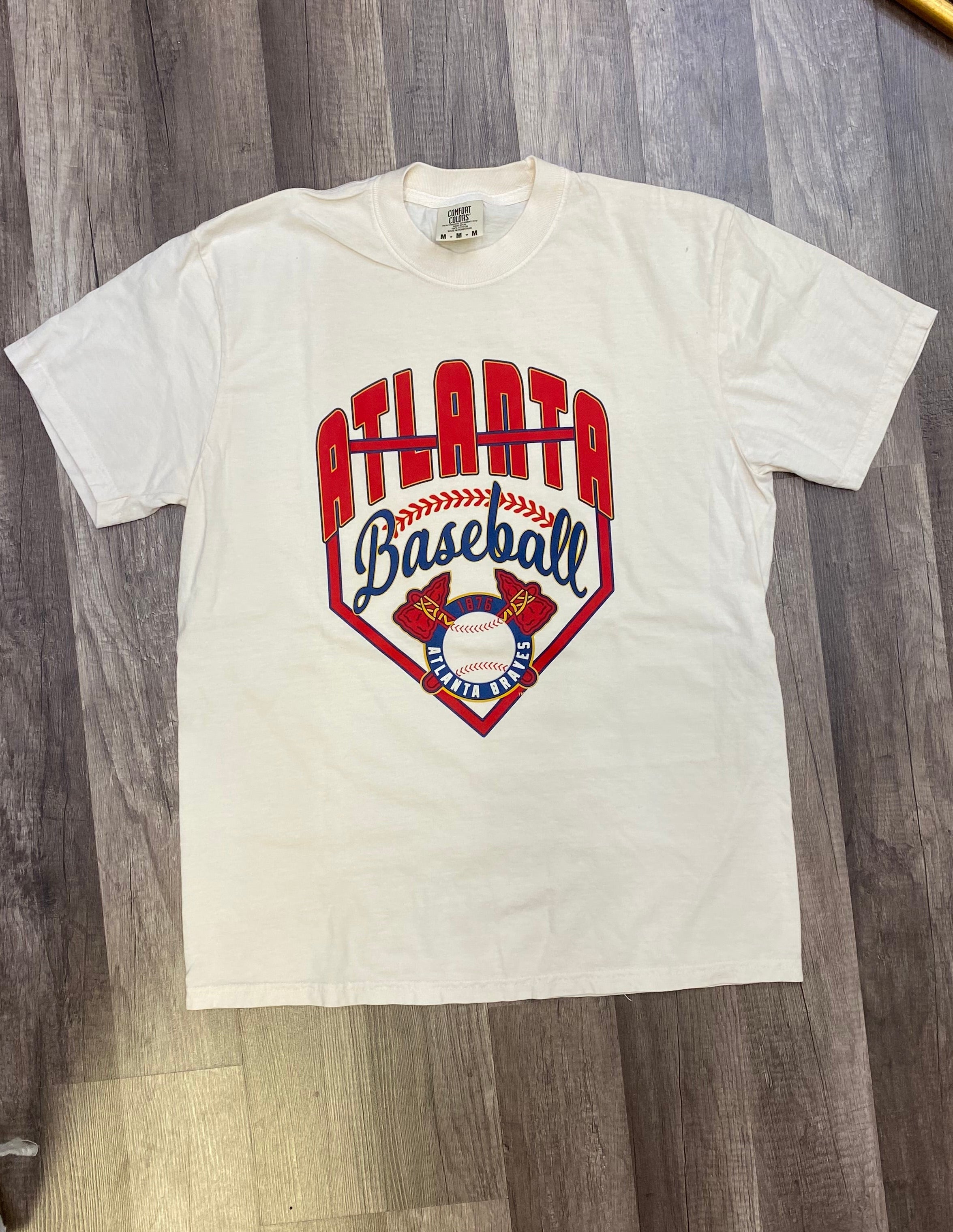 Atlanta Baseball Base with Tomohawks on Ivory
