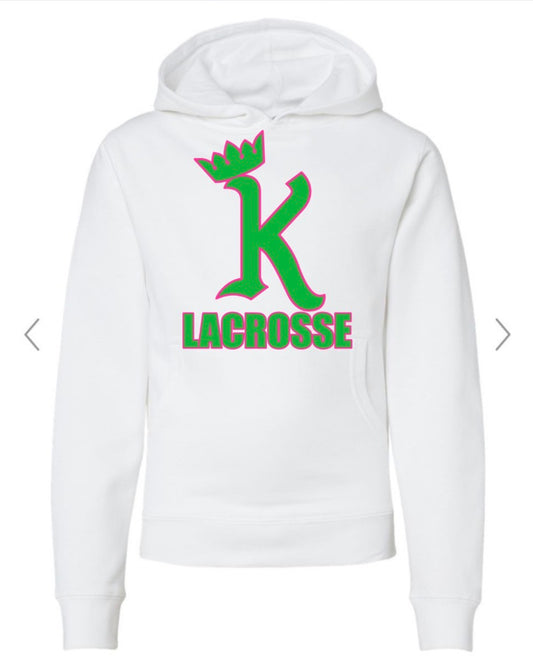 Big K Kings Lacrosse on White GILDAN HEAVY BLEND HOODIE