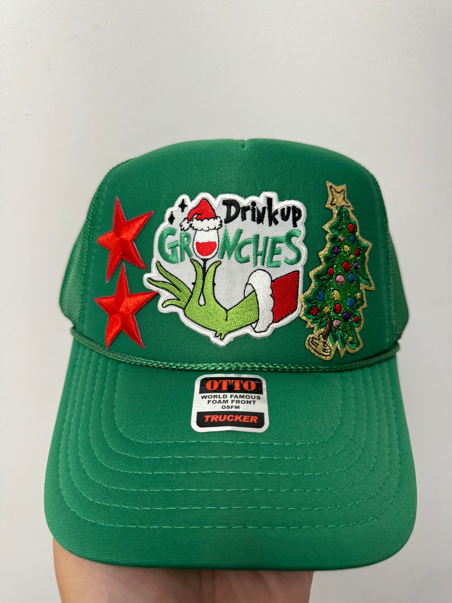 Drink Up Grinches Green Trucker Hat