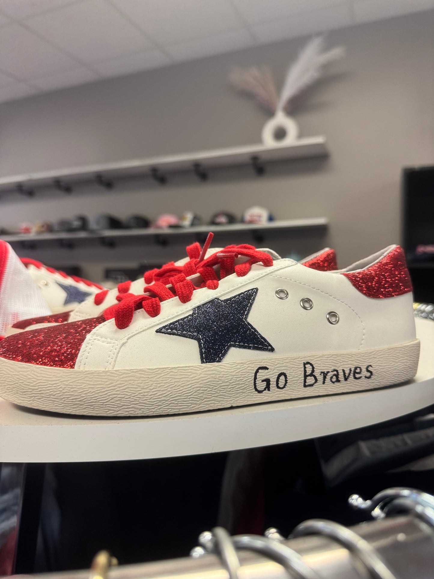 Go Braves Sparkly Sneakers