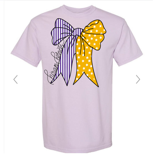 Hiram Hornets Stars & Stripes Bow Tee