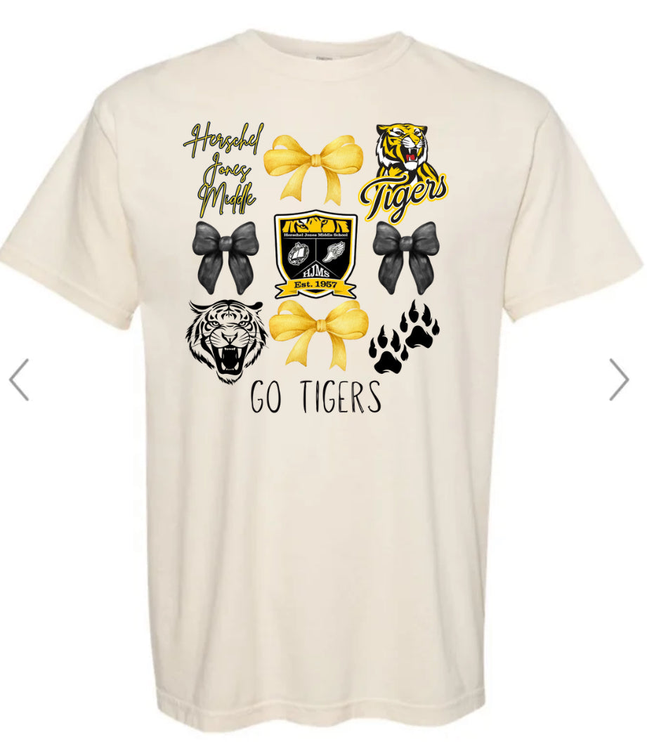 Herschel Jones Middle Tigers Bow Collage Tee