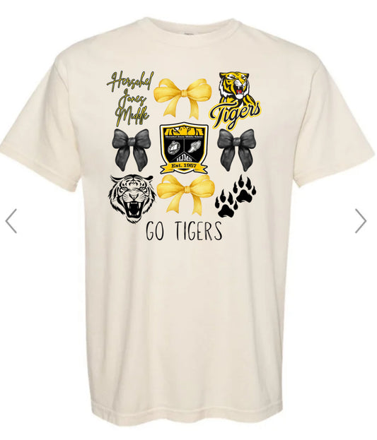 Herschel Jones Middle Tigers Bow Collage Tee