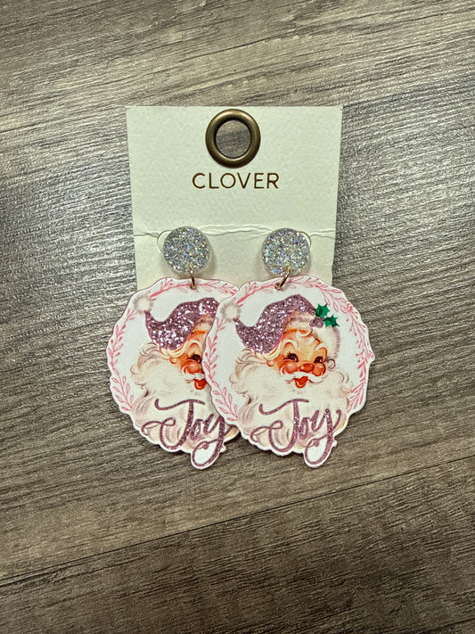 Joy Santa Pink Dangle Earrings